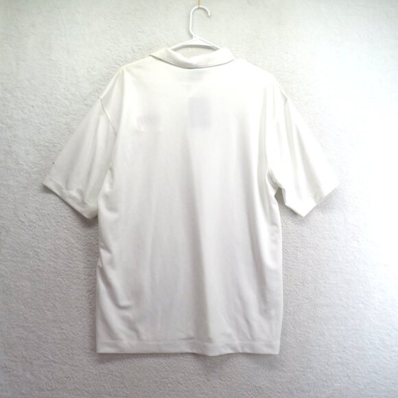 New Nike Golf Polo Shirt Mens Size Large Mavericks White Black Burgundy Red Logo - Picture 3 of 8